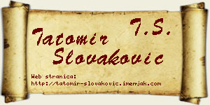 Tatomir Slovaković vizit kartica